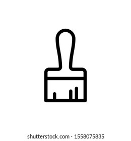 paint brush icon in line art style, From Working tools, Construction and Manufacturing icons, equipment icons