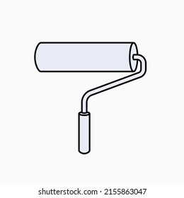 Paint Brush Icon in Line Art Style. Houseware Element Symbol - Vector.