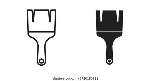 Paint brush icon in line design. Simple icon vector