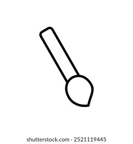 paint brush icon, line vector isolated on white background. trendy and modern design