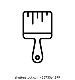paint brush icon line vector design template with trendy style