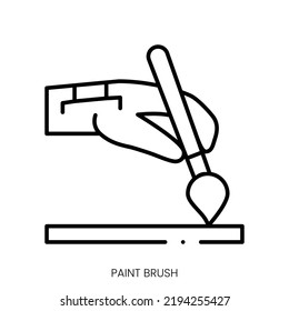 paint brush icon. Linear style sign isolated on white background. Vector illustration