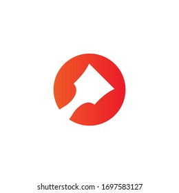 Paint brush icon logo design vector template