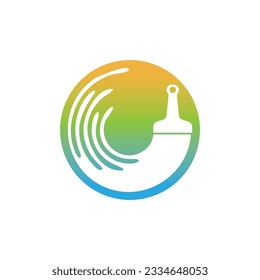 Paint brush icon logo design template vector image