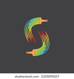 Logo-Designvorlage für Pinsel-Symbol, Vektorbild