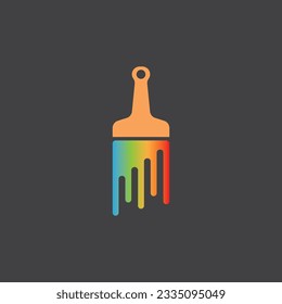 Paint brush icon logo design template vector image