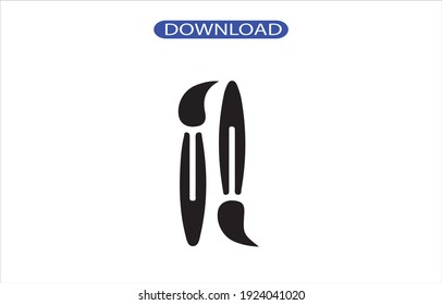 paint brush icon or logo isolated sign symbol vector illustration - high quality black style vector icons.