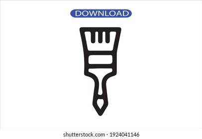 icono de pincel de pintura o logotipo símbolo de señas aislado ilustración vectorial - iconos vectoriales de estilo negro de alta calidad.