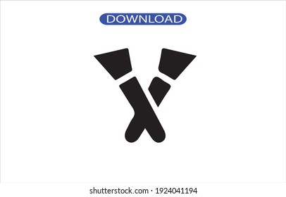 Malpinselsymbol oder Logo einzeln auf Zeichen, Vektorgrafik - hochwertige Vektorsymbole im schwarzen Stil.