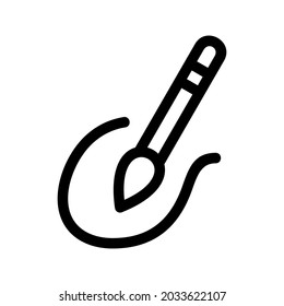 paint brush icon or logo isolated sign symbol vector illustration - high quality black style vector icons
