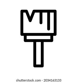 paint brush icon or logo isolated sign symbol vector illustration - high quality black style vector icons
