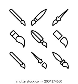paint brush icon or logo isolated sign symbol vector illustration - Collection of high quality black style vector icons
