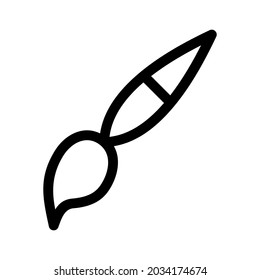 icono de pincel de pintura o logotipo símbolo de signo aislado ilustración vectorial - iconos vectoriales de estilo negro de alta calidad

