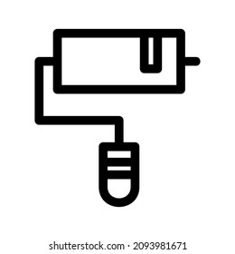 icono de pincel de pintura o logotipo símbolo de signo aislado ilustración vectorial - iconos vectoriales de estilo negro de alta calidad

