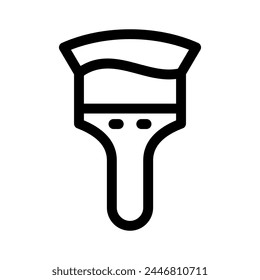 Ilustración vectorial aislada del símbolo de la brocha de pintura o del logotipo - iconos vectoriales de estilo negro de alta calidad
