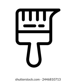 Ilustración vectorial aislada del símbolo de la brocha de pintura o del logotipo - iconos vectoriales de estilo negro de alta calidad

