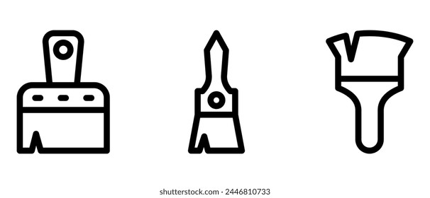 Paint Brush Icon oder Logo Isolated Sign Symbol Vektorillustration - Hochwertige Schwarze Stil Vektor-Icons
