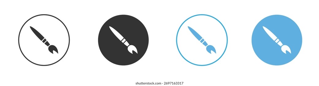 Pinsel-Symbol Logo Vorlage Design-Set