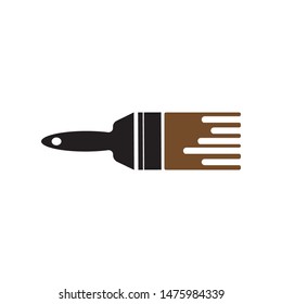 paint brush icon logo vector