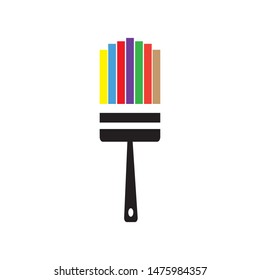 paint brush icon logo vector