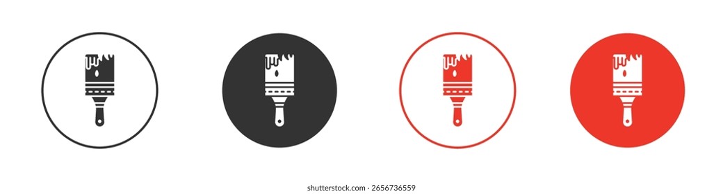 Pintar ícone de pincel para logotipo, símbolo de sinal de vetor para design