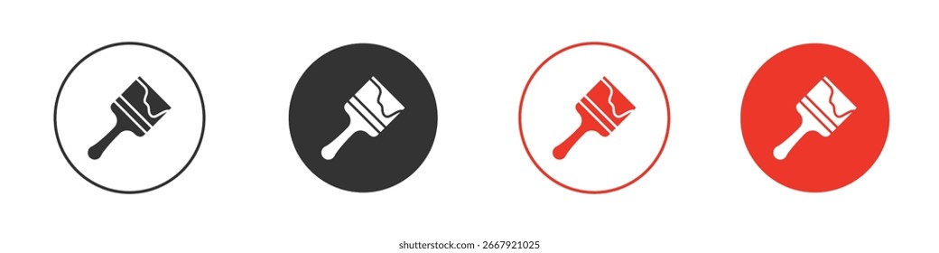 Icono del cepillo de pintura para el logotipo, símbolo de la muestra del Vector para el diseño
