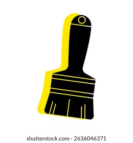 Paint brush icon in minimalist style. Suitable for decor, renovation, art themes.construction tools, hand tools, power tools, repair, installation, construction
