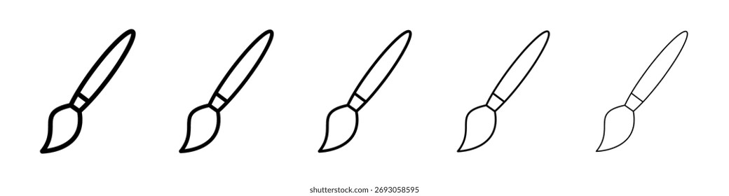 Pinte o ícone de pincel para conceito móvel e design da Web.