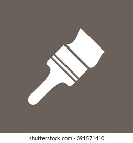 Paint Brush Icon on Dark Gray Color. Eps-10.