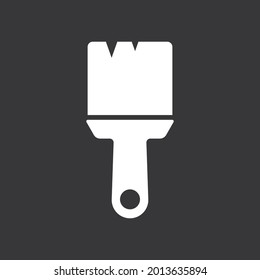 Farbpinselsymbol auf grauem Hintergrund
