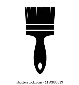 paint brush icon on white background. black paint brush symbol. flat style.  paint brush sign for your web site design, logo, app, UI. 