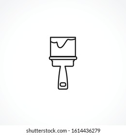 Paint brush icon on white background