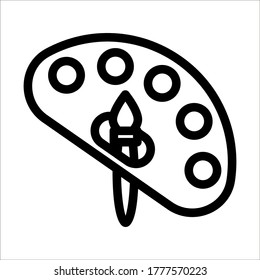 paint brush icon on white background