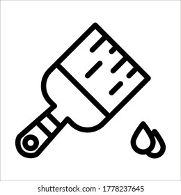 paint brush icon on white background