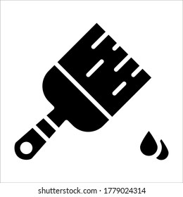 paint brush icon on white background