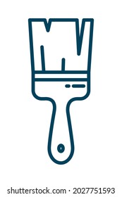 Farbpinselsymbol auf weißem Hintergrund