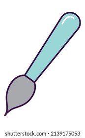 icono de pincel de pintura en fondo blanco