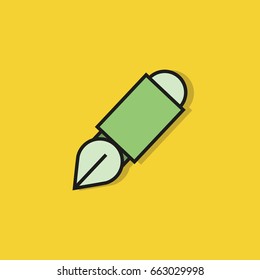 paint brush icon on yellow background