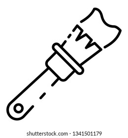 Paint brush icon. Outline paint brush vector icon for web design isolated on white background