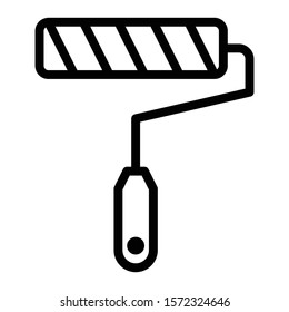 paint brush icon outline vector design