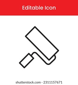 Paint brush icon, Paint brush outline icon, Paint brush vector icon