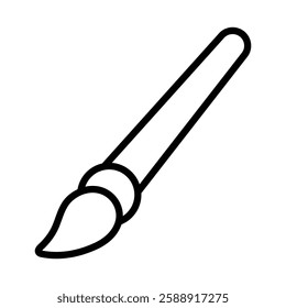 Paint brush icon Outline vector symbol sign