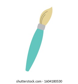 paint brush icon over white background, colorful and flat design, vector illustration
