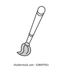 paint brush icon over white background. vector illustration