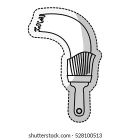paint brush icon over white background. repairs tools design. vector illustration