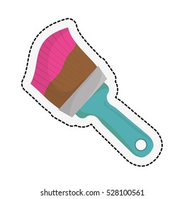 paint brush icon over white background. repairs tools design. vector illustration