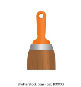 paint brush icon over white background. repairs tools design. vector illustration