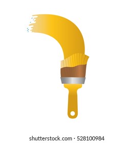 paint brush icon over white background. repairs tools design. vector illustration