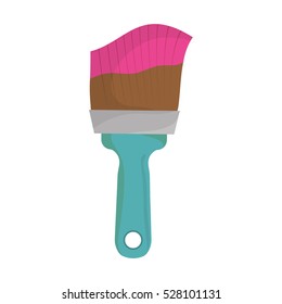 paint brush icon over white background. repairs tools design. vector illustration