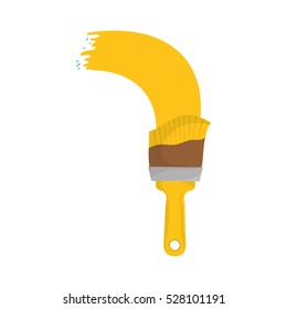 paint brush icon over white background. repairs tools design. vector illustration